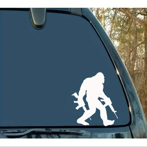 Bigfoot Packing AR’s Sasquatch Vinyl Sticker, White or Black - Picture 7 of 7